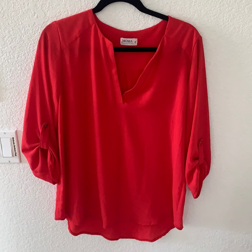 MOMA Blouse, Red, Size 3 (Medium),